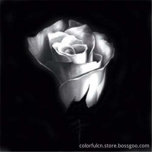 white rose oil painting